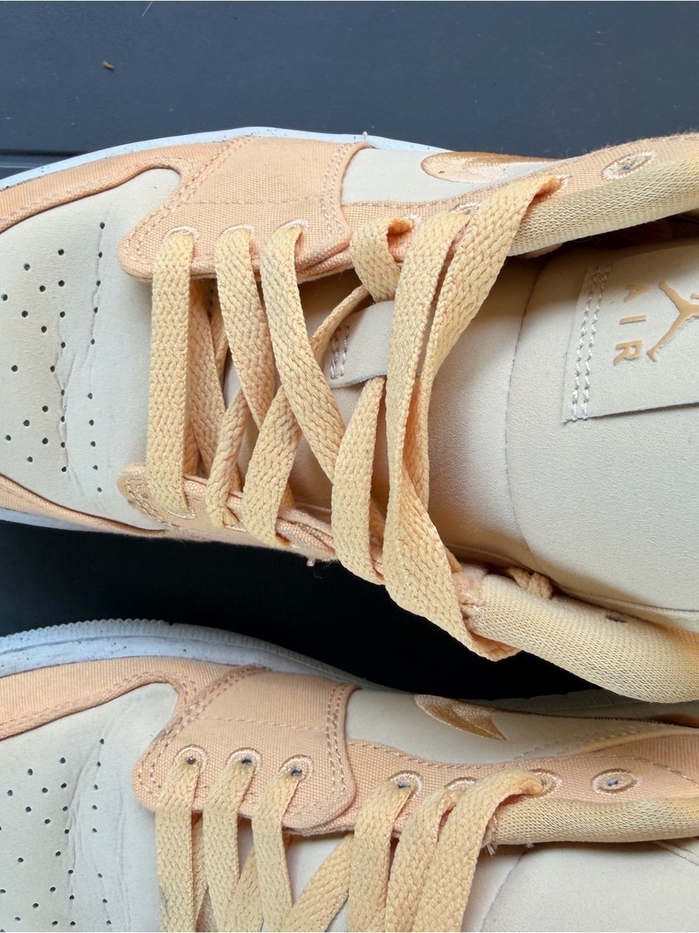 Nike Jordan one Light orange and Cream Low-Top Sneakers - Picture 9 of 9
